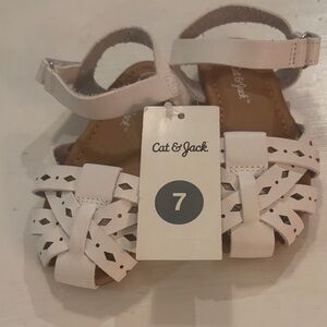 NWT Cat & Jack White Woven Sandals